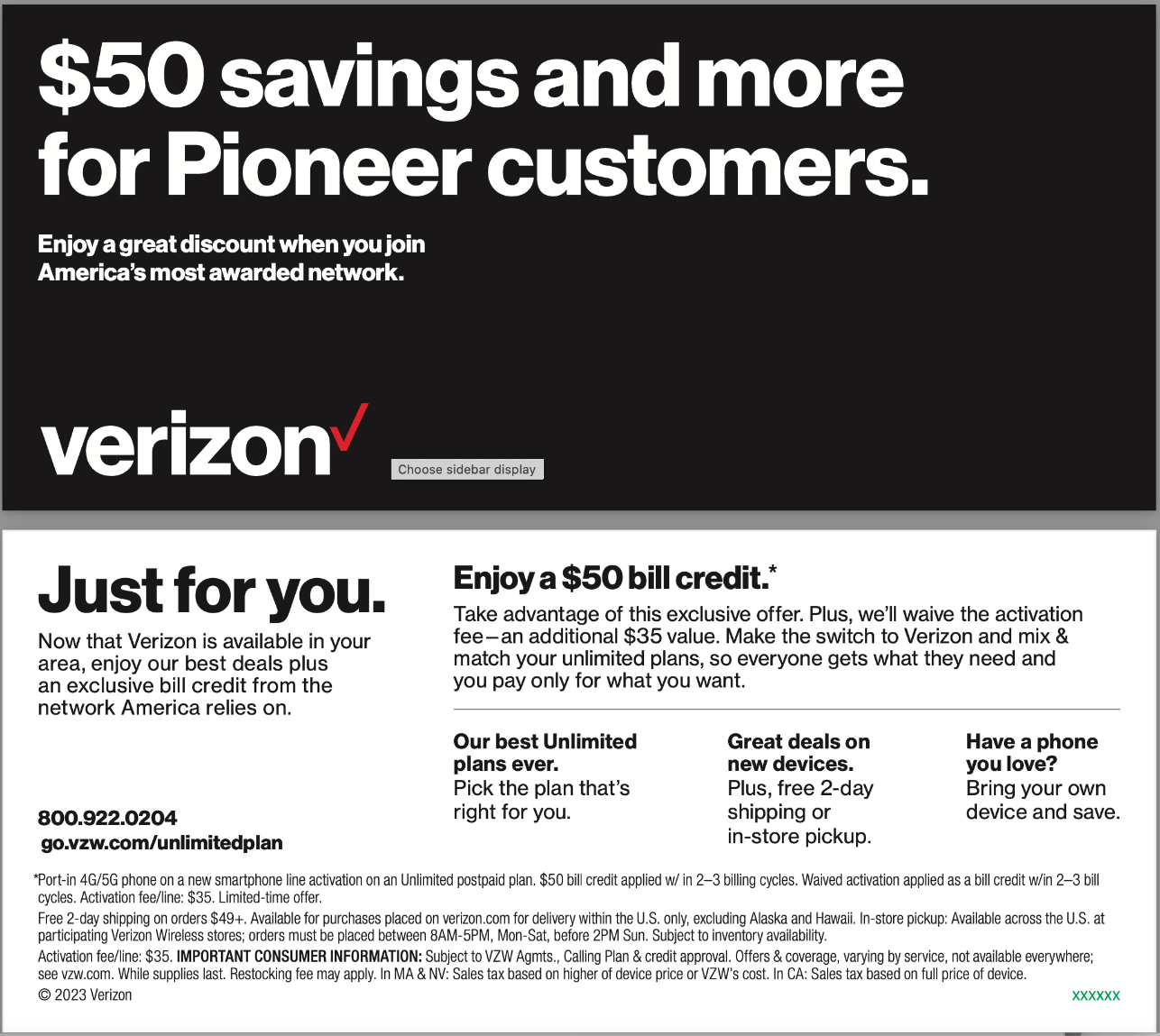 Verizon Promo